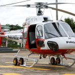Águia 16 pousado na sede do CPI-8. Foto: Sérgio Andrade