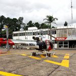 Águia 16 pousado na sede do CPI-8. Foto: Sérgio Andrade