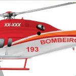Ilustração de como ficará o novo helicóptero do CBMGO Ilustração de como ficará o novo helicóptero do CBMGO