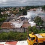 Local do acidente com uma aeronave, ocorrido ao lado do Aeroporto do Bacacheri, em Curitiba Local do acidente com uma aeronave, ocorrido ao lado do Aeroporto do Bacacheri, em Curitiba
