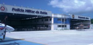 Hangar do GRAER da PMBA