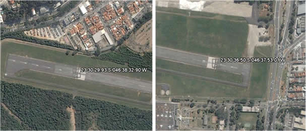Pistas do Aeroporto Campo de Marte, São Paulo.