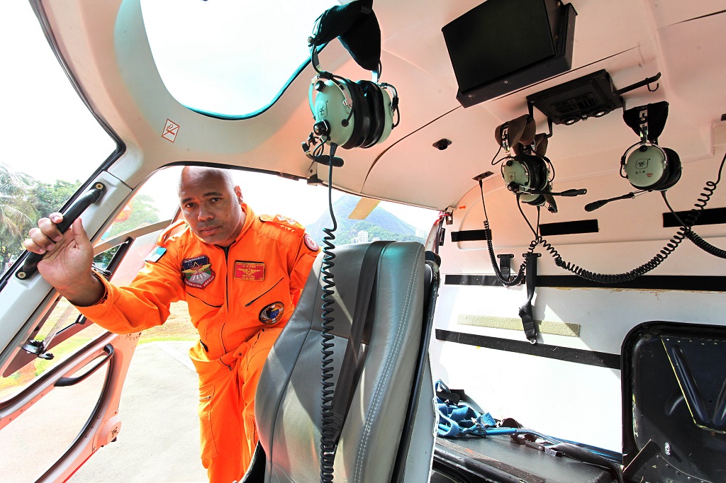 Corpo de Bombeiros realiza curso para piloto de helicóptero. Major Gercival Silva de Oliveira. Foto: Clarice Castro