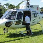 SAMU atende emergência em Guaíra/PR de helicóptero