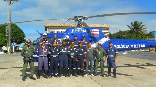 Helicóptero do Grupamento Aéreo já encontra-se em Porto Seguro/BA