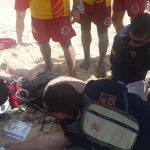 Arcanjo 01 resgata vítima de parada cardiorrespiratória na praia dos Ingleses
