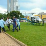Aeronave da Segurança Pública realiza remoção aeromédica de vítima de acidente