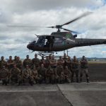 Policiais Militares passam por treinamento com helicóptero da 5ª Cia do BAPM