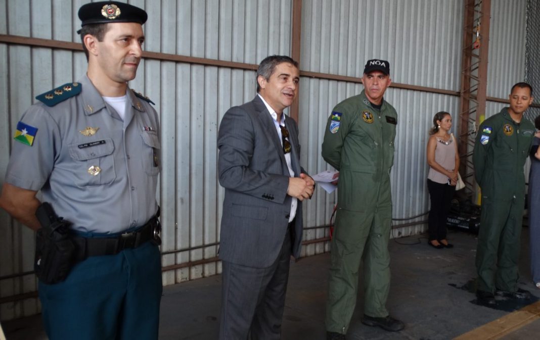 Secretário de Segurança Lioberto Caetano ressaltou a finalidade das atividades de Aviação de Segurança.