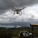PM utiliza drones em reintegrações de posse no extremo sul baiano. Foto: Divulgação.