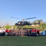 Agentes da Guarda Municipal fazem treinamento a bordo do helicóptero do SAER. Foto: Bred Oliveira/Divulgação/PMT