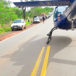Helicóptero "Saúde 03" resgata vítima de acidente na PR-492