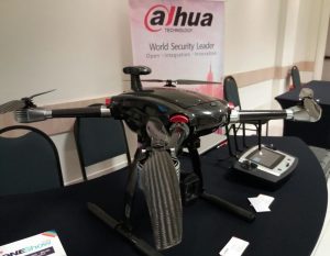 Drone da Dahua exposto durante o Fórum.