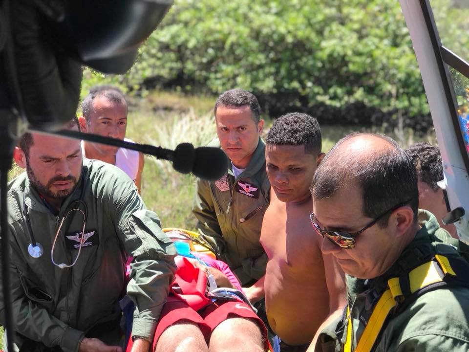  Falcão 05 realizou o socorro de uma vítima de afogamento em Lagoa Azeda, Litoral Sul de Alagoas. Foto: Antonio Sotto.