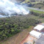 Combate a incêndio em Araquari. Foto: BAPM/SC