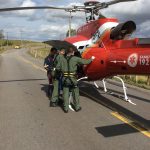 Falcão 05 fez o resgate do paciente para o Hospital Geral do Estado (HGE), em Maceió(Fotos: Cortesia / Grupamento Aéreo do Corpo de Bombeiros)
