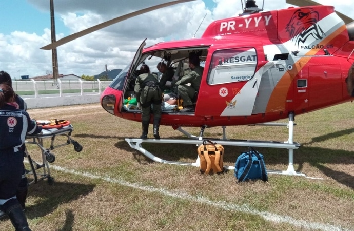 Grupamento Aéreo da SSP de Alagoas resgata vítima de AVC e atua em prisão. Foto: Divulgação SSP.