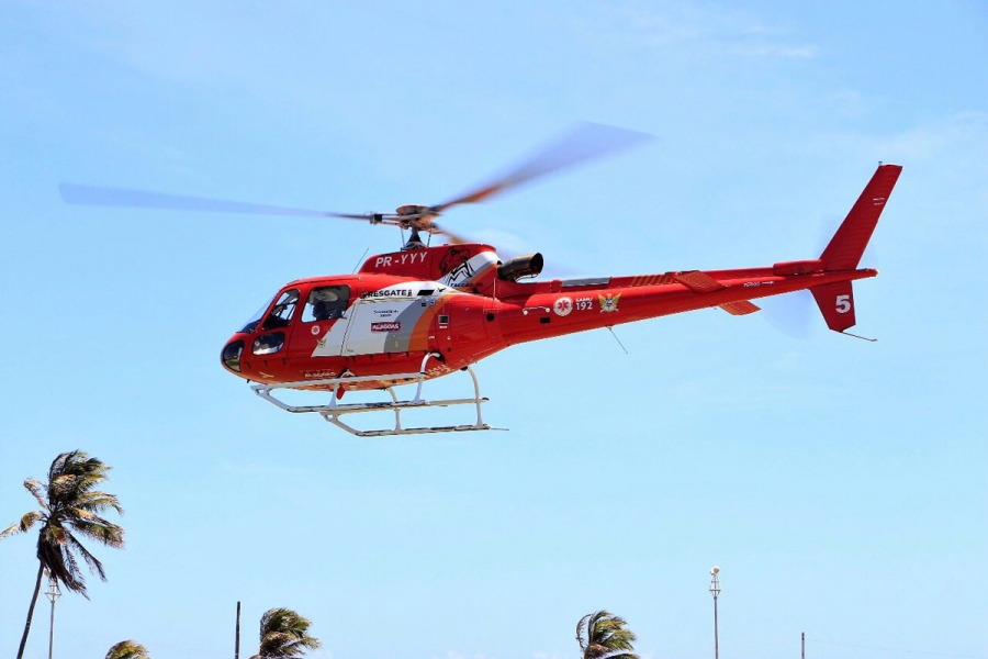 Samu Aeromédico é acionado para resgate no interior de Alagoas