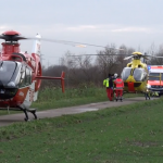 Helicópteros de resgate usados na operação. Foto: dpa German Press Agency GmbH