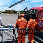 Helicóptero Arcanjo do Corpo de Bombeiros de Minas resgata criança picada por escorpião