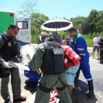GRAer da PM da Bahia resgata vítima de acidente na rodovia BA-099