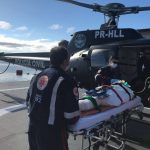 SAER e SAMU realizam transporte aeromédico de paciente de Laguna para Florianópolis