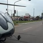 Falcão 04 da PM do Paraná é acionado para socorro de motorista preso em ferragem na BR-476