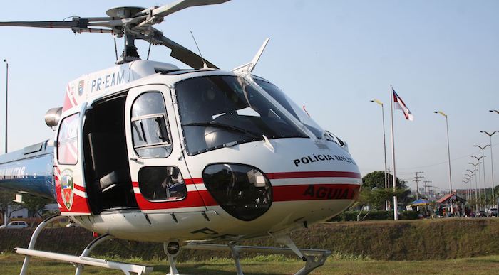 Helicóptero AS350 (Esquilo) do GRAer/AM. Foto: Divulgação