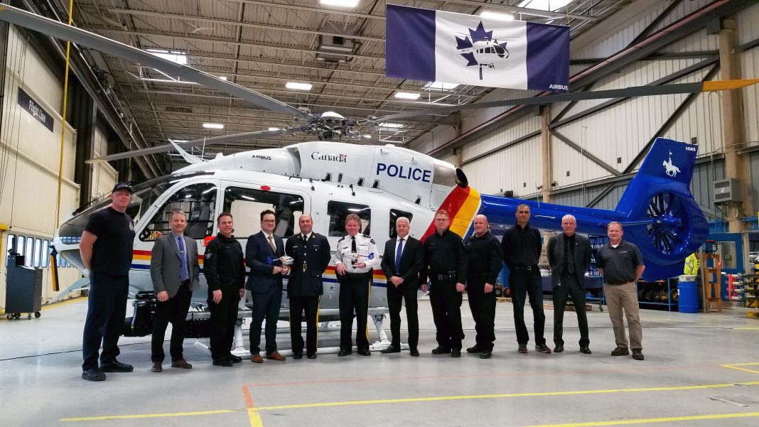 Airbus has delivered Canada’s first H145 helicopter to the Royal Canadian Mounted Police (RCMP).