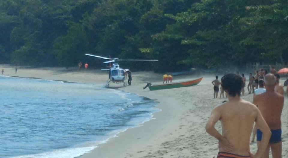 CAv/PMESP realiza salvamento na Praia da Justa durante Operação Verão