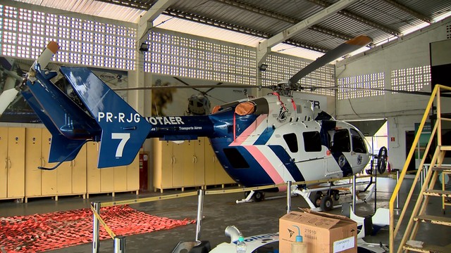 Aeronaves do Notaer passaram por manutenção, no ES — Foto: Divulgação/ Notaer