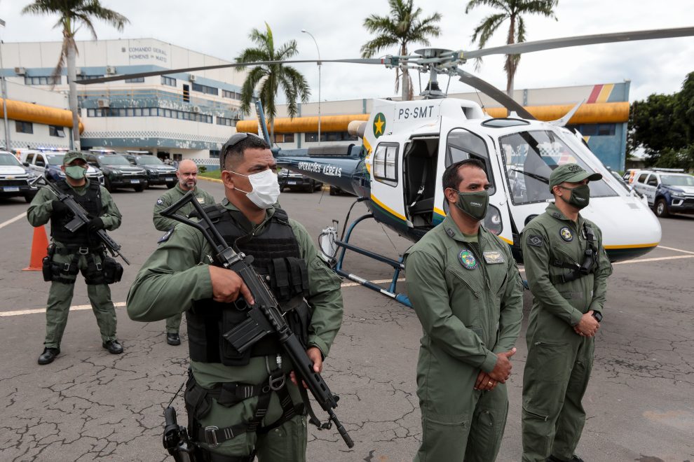 O helicóptero Esquilo é o principal vetor aéreo dos grupamentos aéreos das forças policiais no Brasil. Foto: Mayke Toscano - Governo do Estado do Mato Grosso